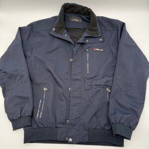 RLX Ralph Lauren Men's XL Navy Windbreaker Jacket Mesh Lined